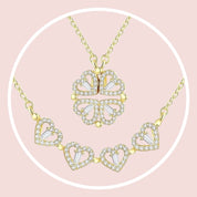 Convertible Heart & Clover Necklace