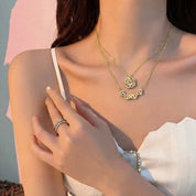 Convertible Heart & Clover Necklace